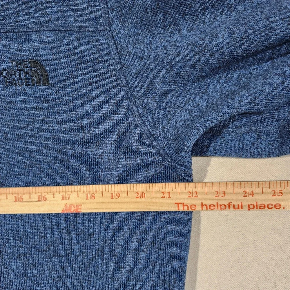 The North Face Gordon Lyons Mens Blue Heather 1/4 Zip Fleece Pullover Large